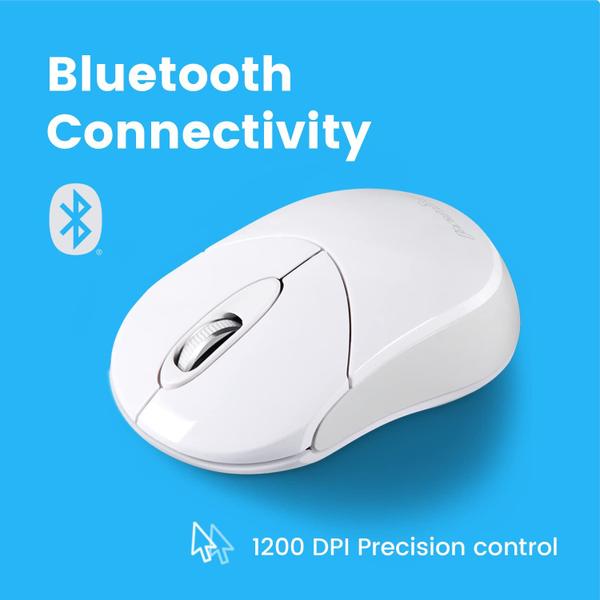 Imagem de Perixx PERIMICE-802W Wireless Bluetooth Mouse - Design Portátil para Windows, iOS e Android Tablet - Branco