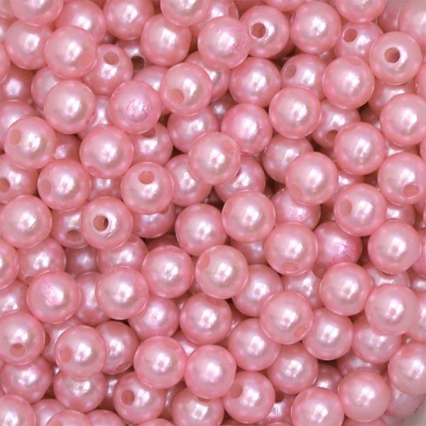 Imagem de Pérola 10mm com Furo Rosa Bebê - 250g