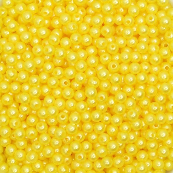 Imagem de Pérola 6mm com Furo Amarelo - 250g