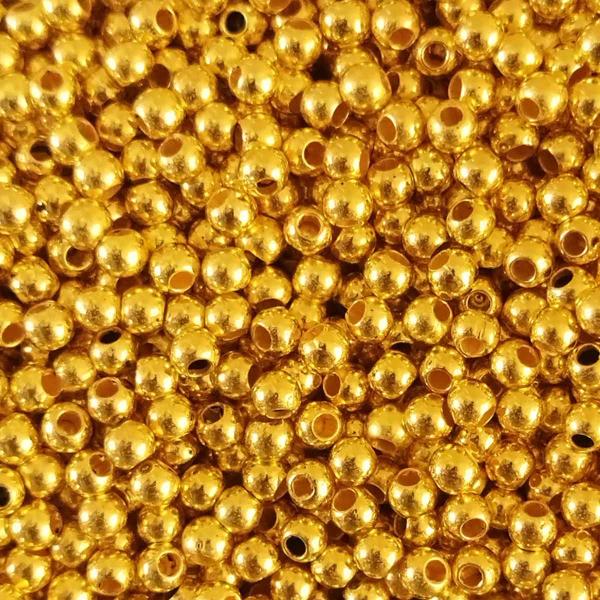 Imagem de Pérola Com Furo 4mm Dourado 2000 Unidades