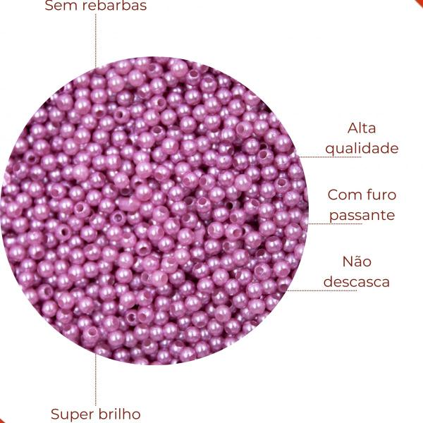 Imagem de Perola inteira com furo 03mm em abs com 50g