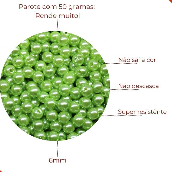 Imagem de Perola inteira com furo 06mm em abs com 50g