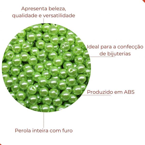 Imagem de Perola inteira com furo 06mm em abs com 50g