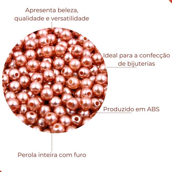 Imagem de Perola inteira com furo 06mm em abs com 50g