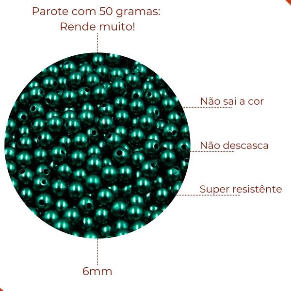 Imagem de Perola inteira com furo 06mm em abs com 50g