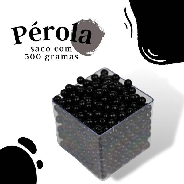 Imagem de Pérola Preta 10Mm Pacote Com 500 Gramas - Nybc