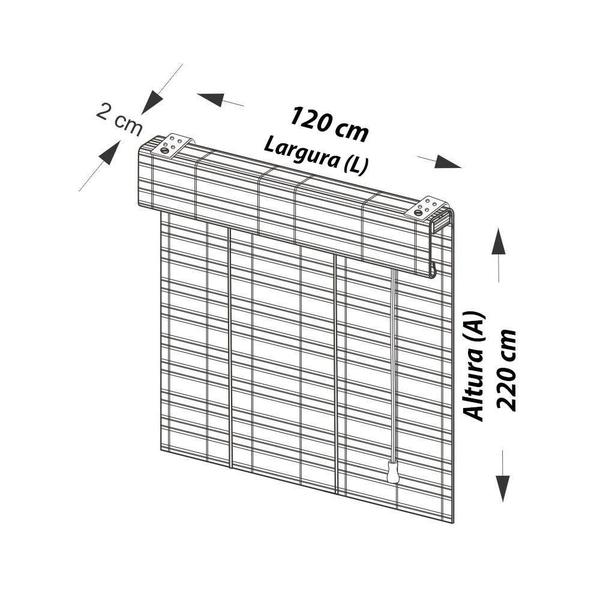 Imagem de Persiana Bambu Romana Aruba 120 L X 220 A Cm Cortina Madeira