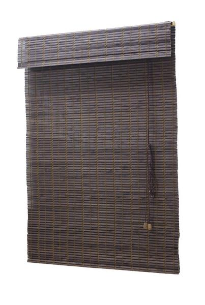 Imagem de Persiana Bambu Romana Marrom 80 (L) X 160 (A) cm Cortina Madeira Roman Shade C/ Bandô 0,80 x 1,60