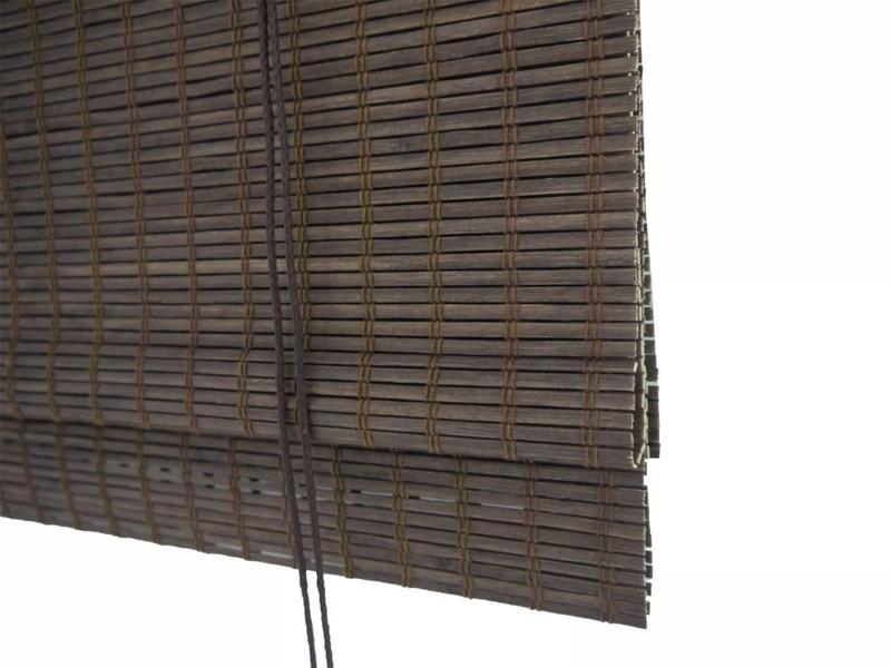 Imagem de Persiana Bambu Romana Marrom 80 L X 160 A Cm Cortina Madeira