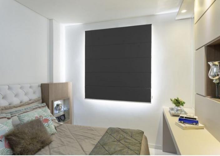 Imagem de Persiana Cortina Blackout Romana 1,45L X1,60A Veda Luz 100%