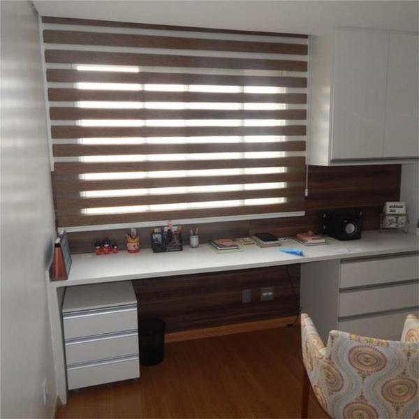 Imagem de Persiana Cortina Double Vision Zebra Cor Marrom Castor - 1,40m X 1,40m Altura - Sala Escritório Quarto Sacada - Pronta Entrega - Fácil Instalação