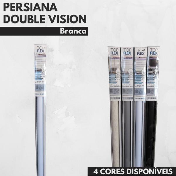 Imagem de Persiana Double Vision Sunny 140larg x 160alt Branca (com bandô)