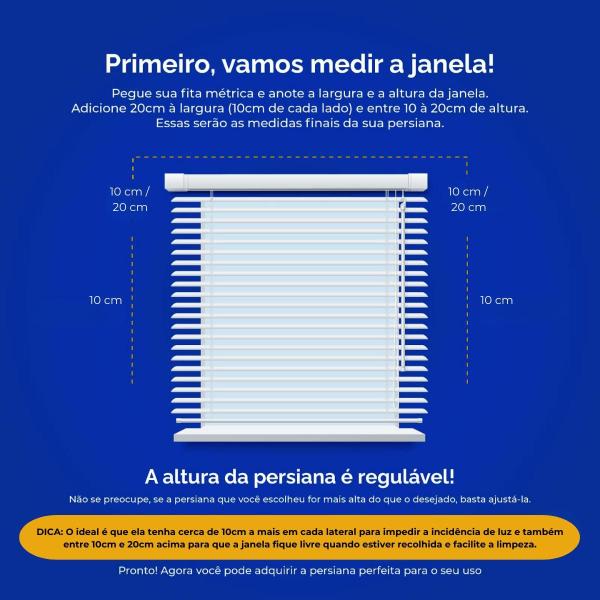 Imagem de Persiana Horizontal Aluminio 25Mm Azul 80 L X 140 A Cm