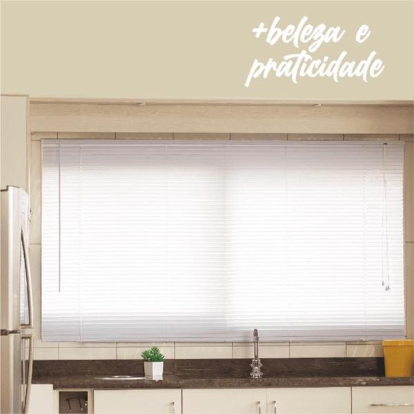 Imagem de Persiana Horizontal Atlas  160X160 cm Branca PVC - Primafer