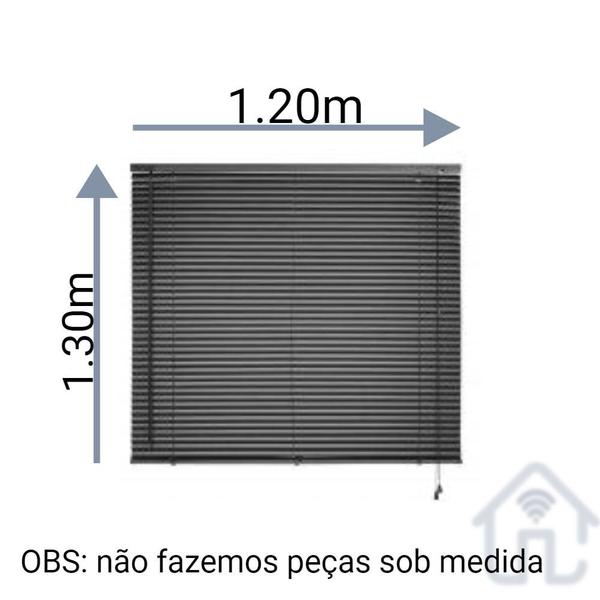 Imagem de Persiana Horizontal Cortina Pronta 25mm Pvc 120x130cm Cores