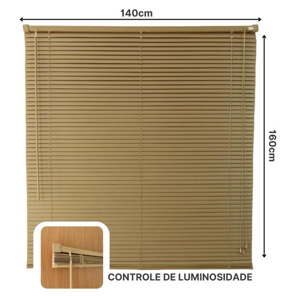 Imagem de Persiana Horizontal PVC 25mm BLOCK 140larg x 160alt Café