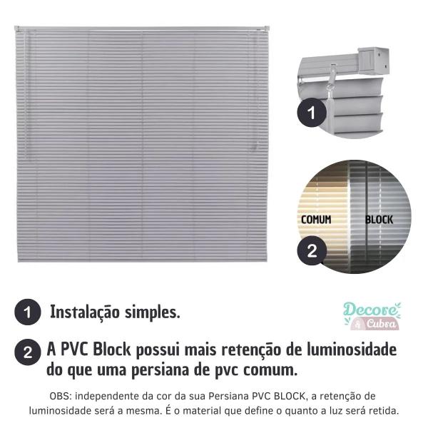 Imagem de Persiana Horizontal PVC 25mm BLOCK 160larg x 220alt (2 pçs)