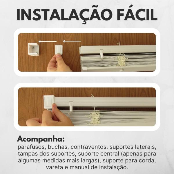 Imagem de Persiana Horizontal PVC 25mm BLOCK 80larg x 160alt