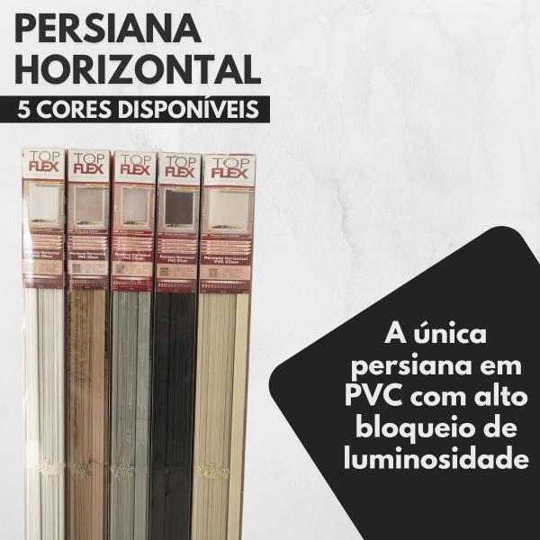 Imagem de Persiana Horizontal PVC 25mm Block 80larg x 80alt