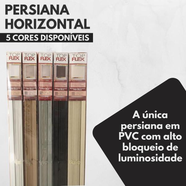 Imagem de Persiana Horizontal PVC 25mm BLOCK LUXO 120larg x 220alt