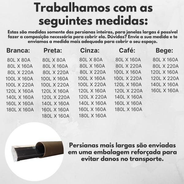 Imagem de Persiana Horizontal PVC BLOCK 160larg x 220alt Preta (2 pçs)