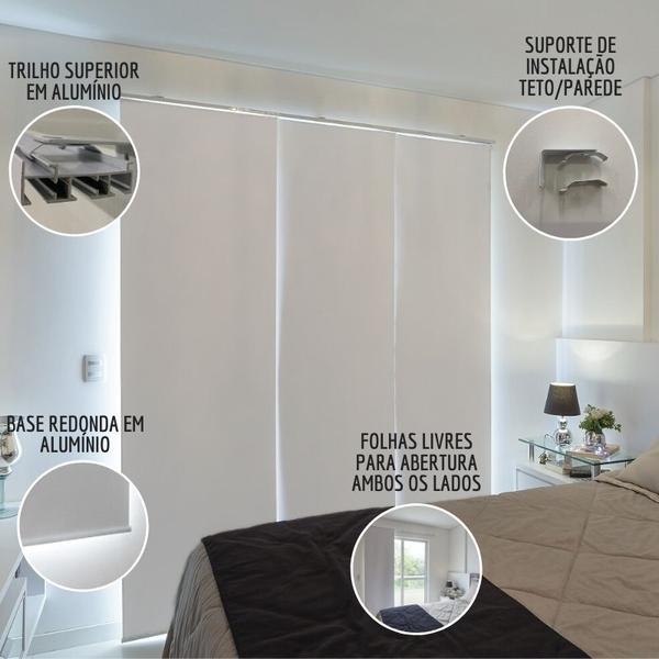 Imagem de Persiana Painel (1,80Lar. x 1,50Alt.) Blackout Branco