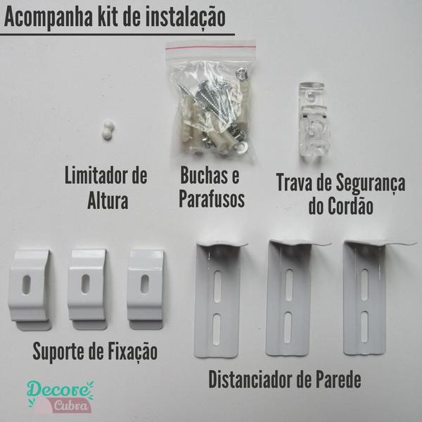 Imagem de Persiana Pronta Rolo Zebra Semi  Blackout 120L x 150A Dourada - Fácil Instalação