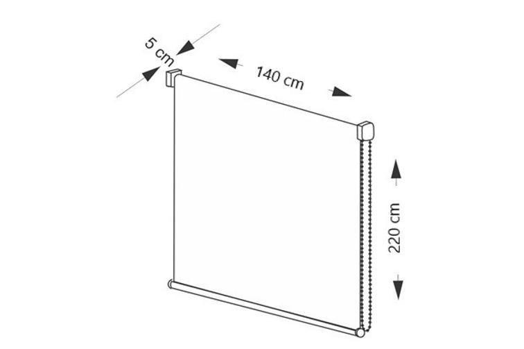 Imagem de Persiana Rolo Blackout Branca 140X220Cm Roller Blecaute