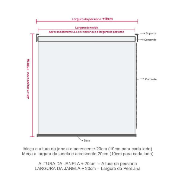 Imagem de Persiana Rolo Blackout Pinpoint Preta - 2,50m x 1,50m