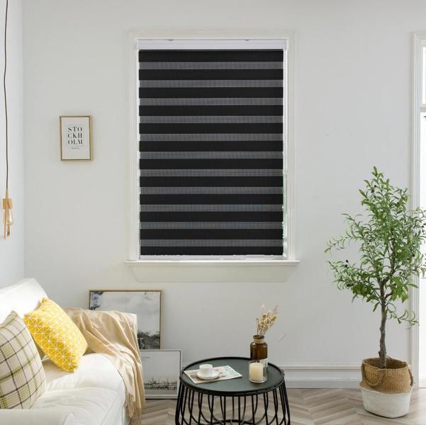 Imagem de Persiana Rolo Duplo Bandô Sunny Preto 160 L X 160 A Cortina