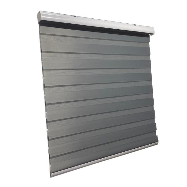 Imagem de Persiana Rolo Duplo Tecido Zebra Cinza 160 L X 160 A Double