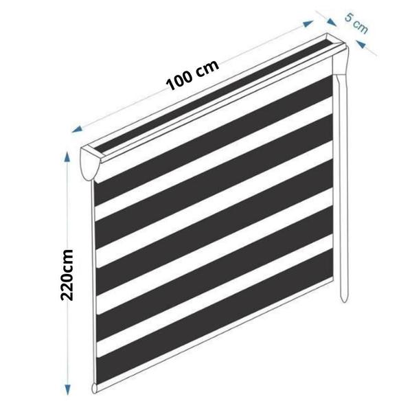 Imagem de Persiana Rolo Duplo Zebra Sunny Branca 100 (L) X 220 (A)