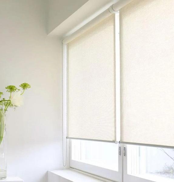 Imagem de Persiana Rolo Screen Branca (L) 120 x 220 (A) cm Cortina Tela Solar Off-White 1,20 X 2,20 m