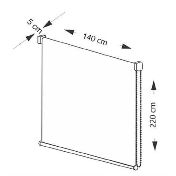 Imagem de Persiana Rolo Screen Translúcida Bege 140 (L) x 220 (A) cm Cortina Solar Off-White 1,40 X 2,20