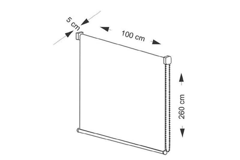 Imagem de Persiana Rolo Tecido Tela Solar Branca 100 L X 260 A Cm