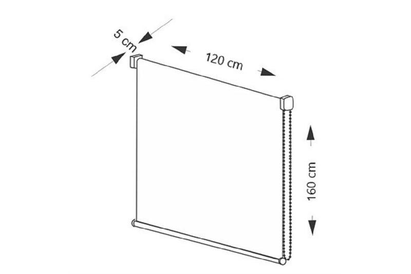 Imagem de Persiana Rolo Tecido Tela Solar Cinza 120 L X 160 A Cm