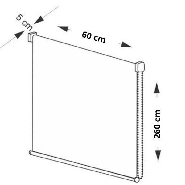 Imagem de Persiana Rolo Tecido Tela Solar Creme 60 L X 260 A Cm Screen