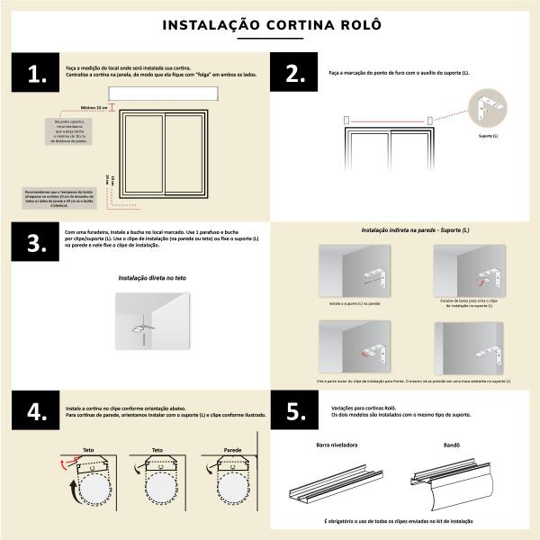 Imagem de Persiana Rolo Tela Solar 3% Standard 1,40 X 1,60 Bege, Branco, Cinza, Preto