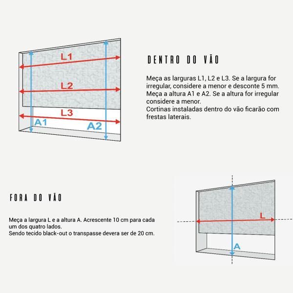 Imagem de Persiana Rolo Tela Solar 5% Standard 2,20 X 2,20 Bege, Branco, Cinza, Preto