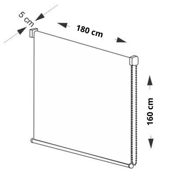 Imagem de Persiana Rolo Translúcida Breeze Marrom 180 L X 160 A Cm