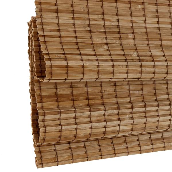 Imagem de Persiana Romana Bambu Block 080larg x 220alt Natural - Pronta para Instalar