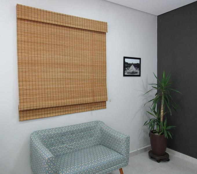 Imagem de Persiana Romana Bambu Block 140Larg X 160Alt Natural Pronta