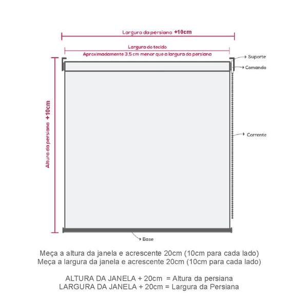 Imagem de Persiana Romana Blackout Bege - 1,40m x 2,70m