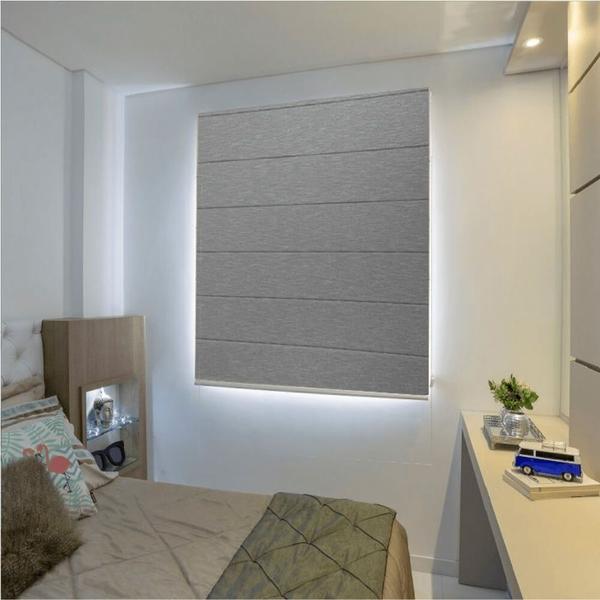 Imagem de Persiana Romana Blackout Cinza - 1,20m x 2,90m