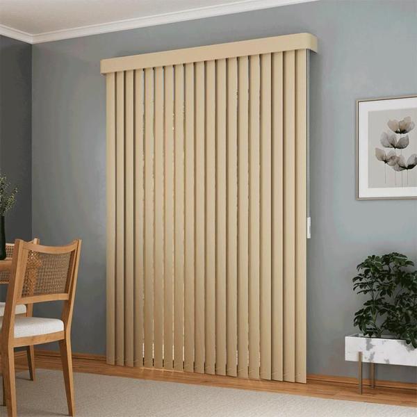 Imagem de Persiana vertical pvc com bandô kit 02 1,20 x 1,30 (2,40x1,30) - Cores