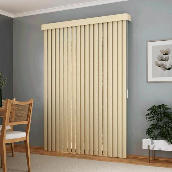 Imagem de Persiana vertical pvc com bandô kit 02 1,20 x 2,20 (2,40x2,20) - Cores