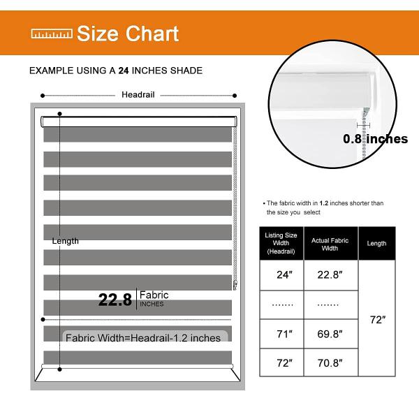 Imagem de Persianas Zebra Persilux Dual Layer Roller Window Shades 34 cm