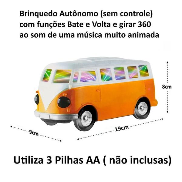 Imagem de Perua Kombi Musical Carrinho e Volta e Toca Música Animada