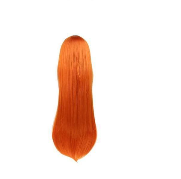 Imagem de Peruca Wig Super Longa 1 Metro Cosplay Fantasia Laranja