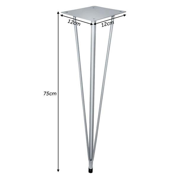 Imagem de Pés Base de Mesa de Jantar Hairpin Legs 75cm 04 Unidades